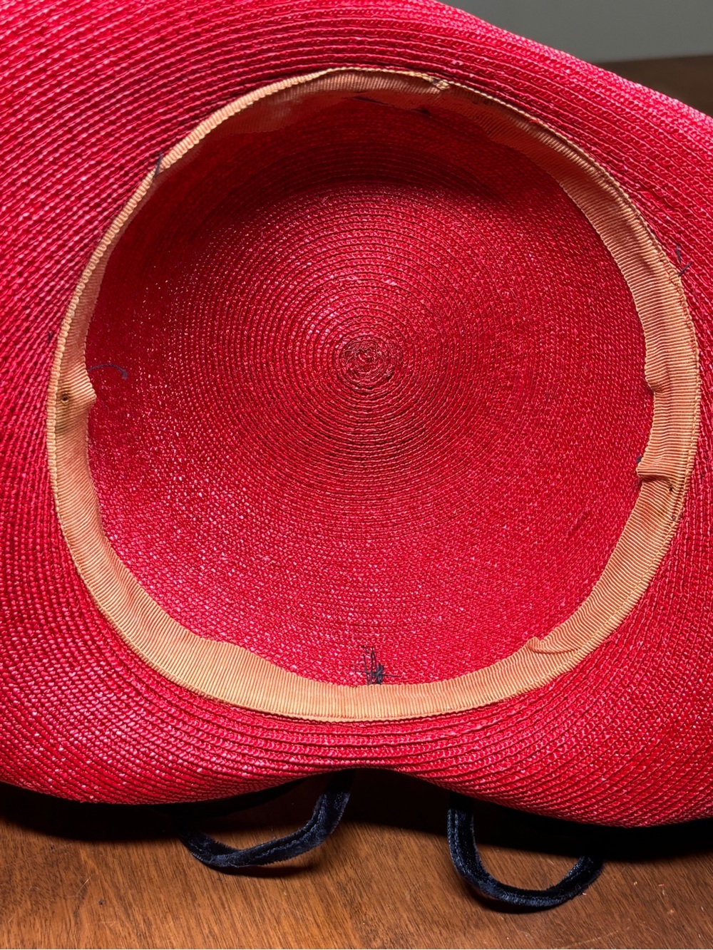 Red Straw Statement Hat - Picture 5 of 5